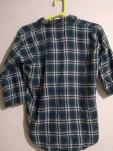 Dark Green Check Shirt For Women, Shirt For Women