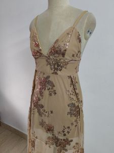 Elegant Floral Embroidered Maxi Dress