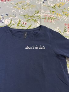 Blue Cropped Tee