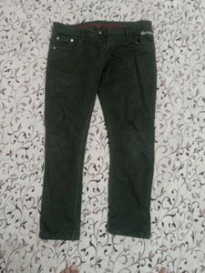 Straight Fit Jeans Olive Colour New Condition