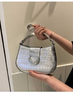 Silver Metallic Shoulder Bag