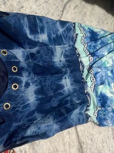 Tie Dye Strapless Dress