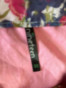 Long Slit Floral Skirt