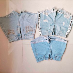 Denim Party Wear Shorts