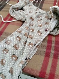 Cute Bear Print Hooded Coat