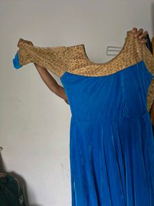 Elegant Blue Ethnic Gown