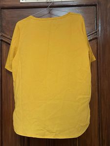 Mustard Yellow Short Sleeve Tunic Top