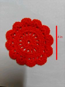 Crochet Coasters (Set of 4) New