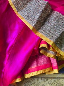 Bright Yellow Pink  Lehenga