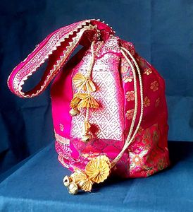 Rani Pink Royal  Indian Potli Bag