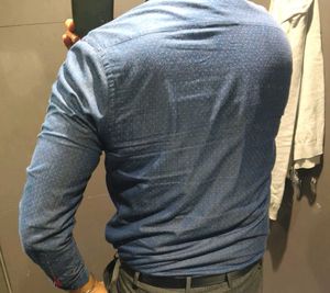 Blue Patterned Casual Shirt