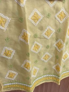 Yellow Embroidered Kurta