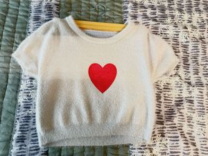 Cute Heart Graphic Top