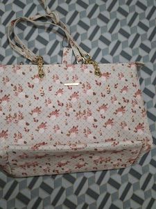 Floral Print Tote Bag