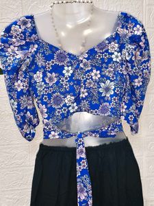 Size ES/S 🎁Buy 2 Get 1 Free 🎁 Floral Puff Sleeve