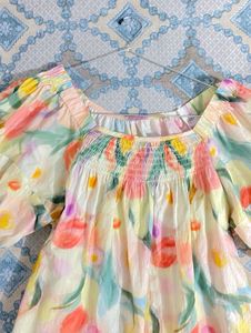 Floral Smocked Top