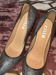 Elle Silver Glitter Heels