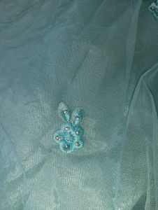 Cute cyan Girls Dress and gown