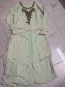 Light Green Embroidered Kurta