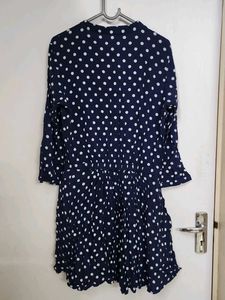 Navy Polka Dot Dress