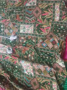 Boho Chic Green Print Top