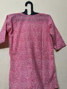 Pink Printed Kurta