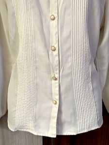 Vintage Embroidered With Pearl Buttons Shirt❤️