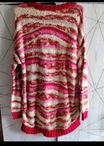 Striped Red and Cream Sweater