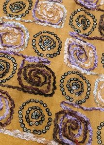 Mustard Embroidery Scarf!!