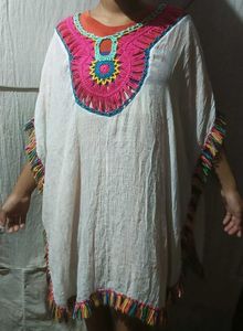 Boho Crochet Trim Tunic Top