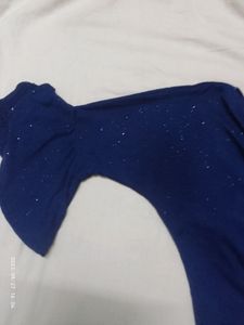 Fancy Navy Blue Top For Girls