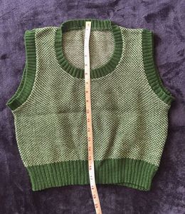 Green Knit Vest Top