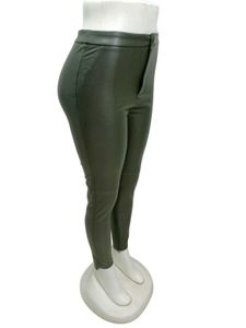 Zara Olive Leather Pant New With Tag 28 30
