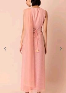 Indya Maxi Dress With Attached Dupatta