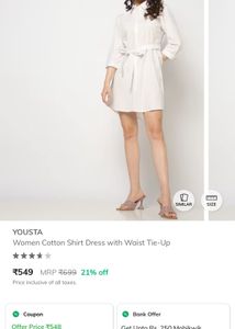 cotton mini shirt dress