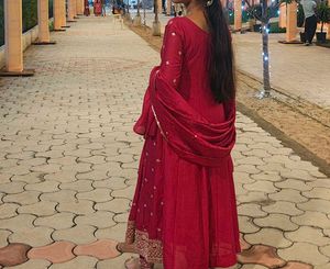 Size L  Partywear 3 Piece Anarkali Set