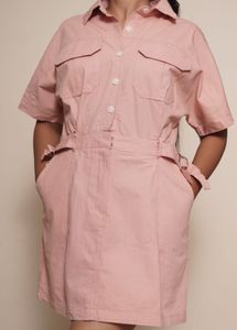 Pink Utility Style Mini Dress