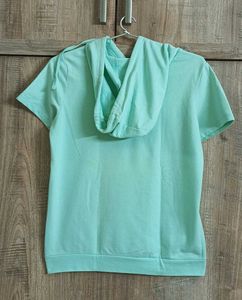MINT GREEN HOODIE TEE
