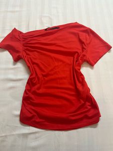 Red One-Shoulder Top