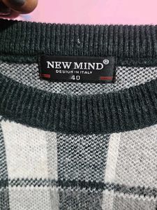 Plaid Knit Italian Sweater