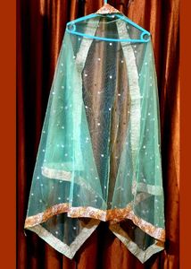 Elegant Green Dupatta with embroidery work