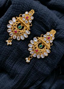 Elegant Gold Tone Earrings (heavy ethnic look)