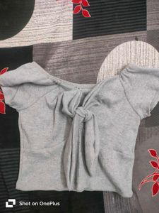 Grey Crop Top For Women