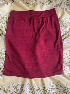Maroon Colour Short Skirt