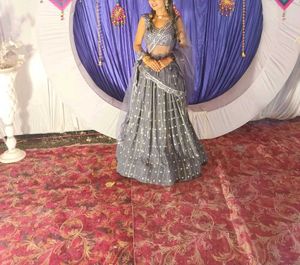Grey Embellished Lehenga Choli