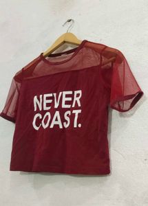 Maroon Colour Crop Top