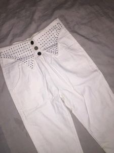White Bootcut Pant
