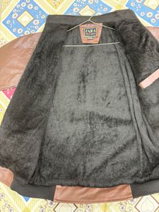 Leather brown jacket