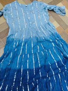 Blue Striped Kurti