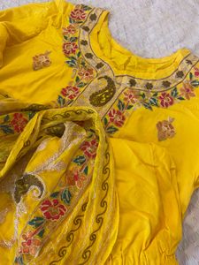 Yellow Embroidered Kurta Set